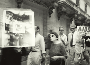 Ben Thornberry's photo: ACT UP demo, NY Stock Exchange, 1989