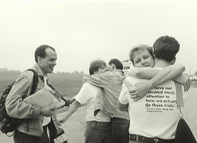 Ben Thornberry's photo: Released from jail after NIH sit-in, Bethesda, MD, 1990