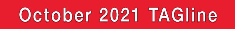 linked image that reads October 2021 TAGline - white type on a red background